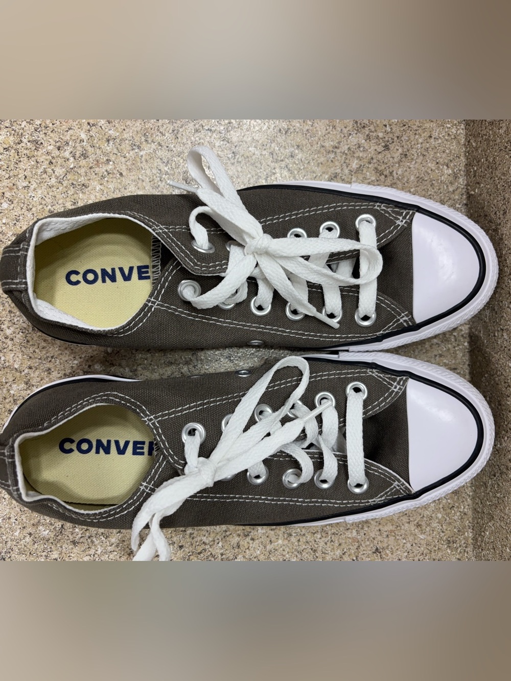 Converse Classic Low Top Sneakers - Grey. Womens 6.5
